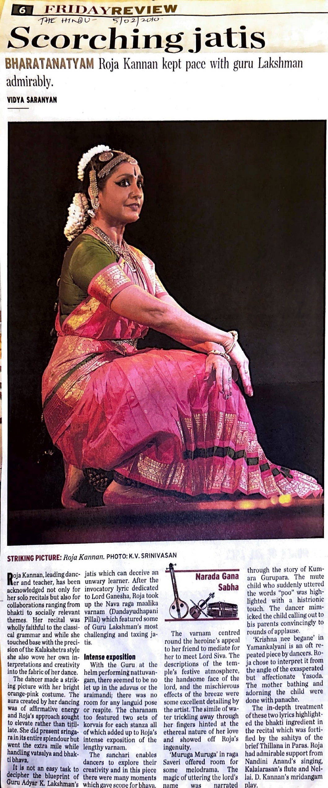 Press Release 1-Roja kannan-Bharatha Natyalaya