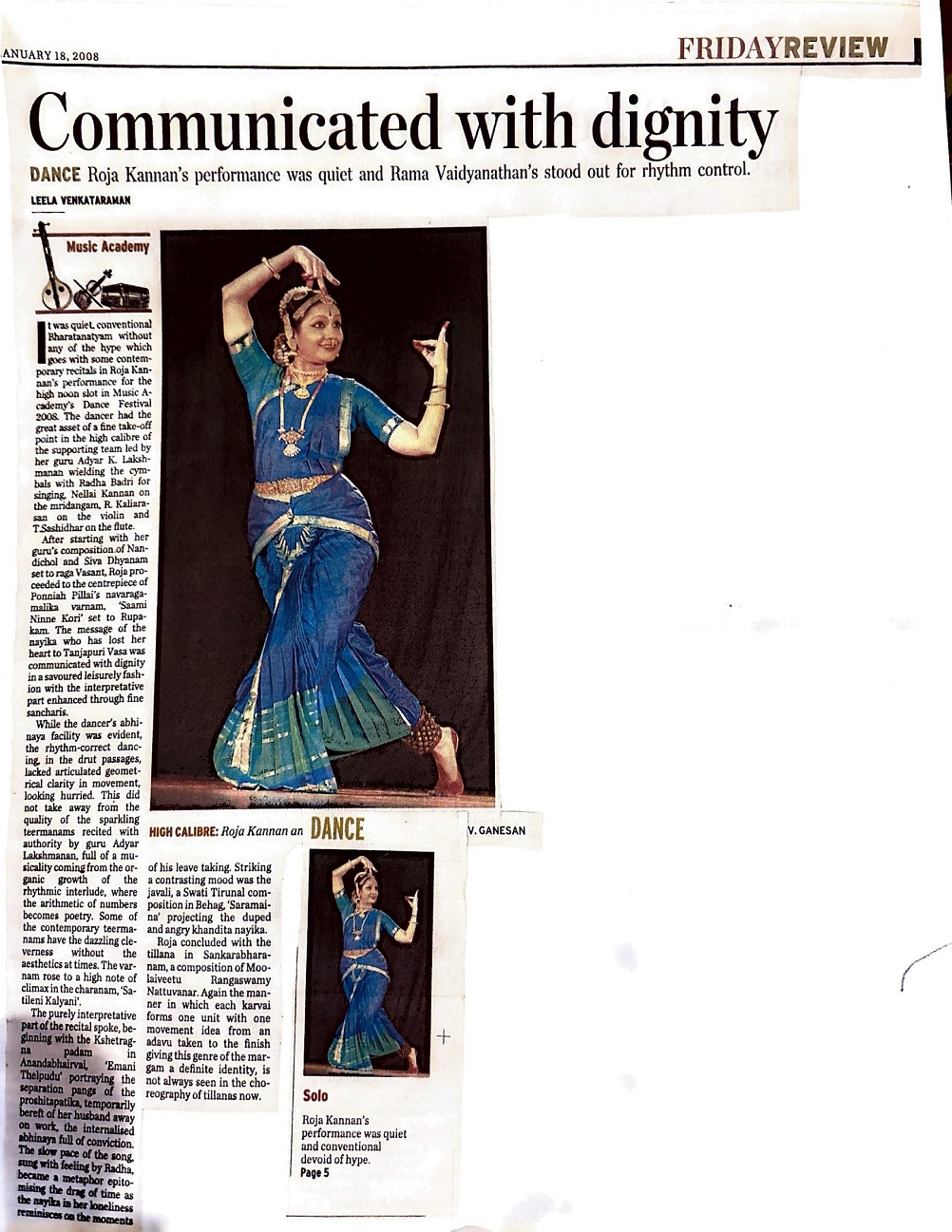 Press Release 2-Roja kannan-Bharatha Natyalaya